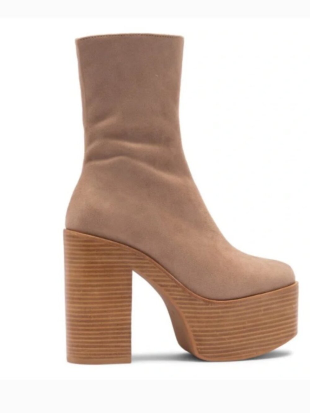 *HOT* Jeffrey Campbell 2022 MEXIQUE-3 Boots, Taupe, Stretchy Suede, Size 8.5! - Picture 14 of 15